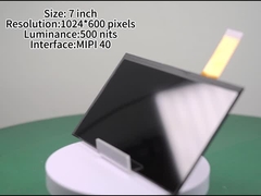 7 inci IPS LCD Display dengan 1024*600 Pixels Luminance 500nits Outdoor High Brightness Display dengan M