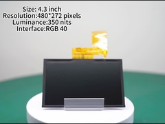 4.3 inci TFT Display Panel dengan 480 * 272 Pixel LCD Display Module dengan Kecerahan 300 nits