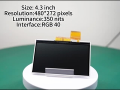 4.3 inci LCD Monitor Modul dengan 480 * 272 Pixels TFT LCD Screen dengan Kecerahan 350 nits