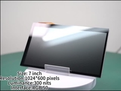 7 inci TFT Touch Display Resolusi 1024*600 piksel Luminansi 300 nits dengan Custom Capacitive Touch